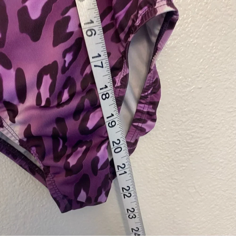 Satara Leos gymnastics tank practice Leotard purple animal, print child 8-10